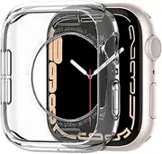 SPIGEN Liquid Crystal Case Designed for Apple Watch Series 8/SE2/7/6/SE/5/4 (41mm/40mm) Exact Fit Slim Soft Cover - Clear