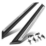 Fit 2018-2024 Jeep Wrangler JL Nerf Bar Running Board w/Silver Drop Step Plate (for: Jeep)
