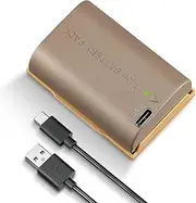 [K&F Concept] LP-E6NH Battery 2250mAh with USB Type C Charging Port Replacement LP-E6 E6N E6NH Battery Compatible with Canon EOS 90D/80D/70D/5D Mark II III IV/5DS SR/6D/6D Mark II
