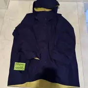 NEW Uniqlo MARNI Blocktech Half Coat Blue Unisex Zip Button Hooded JAPAN