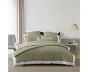 Logan & Mason Essex Quilt Cover Set - Olive - King