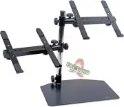 Double DJ Laptop Stand by | 2 Tier PC Table Holder | Portable Computer Clamp Eq