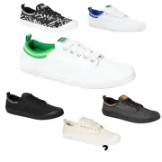 Dunlop Volleys International Volley Low Canvas Casual Mens Shoes Black White