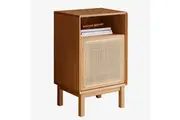 MIUZ Solid Timber Side Table Storage Cabinet Bedside Table Bathroom Lamp American Oak