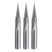 3pcs CNC V Bit 15 Degree 15/64" Shank 0.5mm Tip Engraving V Bit Chamfer End Mill