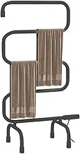 Heated Towel Rack Radiator, S Floor-Standing Electric Towel Warmer, Free Standing Heated Towel Rack & Drying Rack, 3min Fast Drying, for Bathroom, Hotel, Gym, Apartment Black