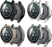 intended for Garmin Venu Screen Protector Case, Full of Cover TPU Soft Flexible TPU Silicone Shock-Proof and Scratch-Resistant Protector Cover Case intended for Garmin Venu Smartwatch (Black,Clear,Silver,Gray)