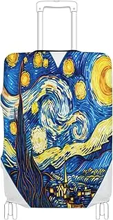 [Joisal] Heart Shape Starry Night Suitcase Covers Fit 18-32 Inch Suitcase Protector Cover Tsa Approved Scratch-Resistant Luggage Accessories, Heart Shape Starry Night, L 26-28 in
