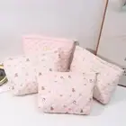 Double Layer Fabric Make Up Case Quilting Handbags Mommy Bag