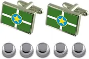 [Select Gifts] Shirt Dress Studs Jackson City USA Flag Cufflinks