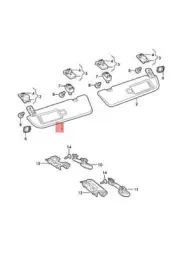 NEW VW TOUAREG CR7 DOUBLE SUN VISOR ATACAMA BEIGE 760857551N2WJ ORIGINAL