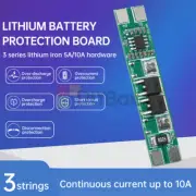 3S 11.1V 12V 12.6V Lithium Iron Phosphate Battery Protection Board 5A Same Ports