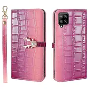 For Samsung Galaxy A42 Phone Case With Strap - Purplish red