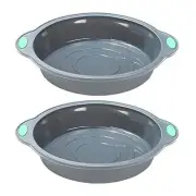 To Encounter 9 Inch Silicone Round Cake Pans, 2 Pack Nonstick Silicone Baking