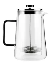 [Maxwell & Williams] Blend Noir Double Wall Plunger 1L Gift Boxed in Clear