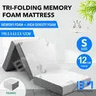 Portable Folding Mattress Single Trifold Memory Foam Sleeping Pad Mat Sofa Bed