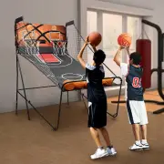 Indoor Basketball Arcade Game Double Electronic Hoops shot 2 Player W/ 5 Balls