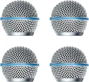 4 Pcs Microphone Replacement Grille, Mic Head Cover For Shure BETA 58A,BETA 58,Inner Foam Windscreen