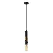 GOLDA Pendant Lamp Light Interior ES Matte Black Antique Brass Plate Tube OD50mm