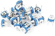 20PCS (Potentiometer) Blue White Trim Pot Variable Resistor Horizontal Trimmer Potentiometer (72ry742qf434) 200K Ohm