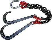 Obstacle car Long Rod Tow Truck Hook - Hanging Chain Hook - Obstacles Car 5T Long Shank J Hook, Galvanized Transport Trailer Chain Safety Tow Ropes, Transport Tow Chain Rope Truck Hook Breakdown car(D