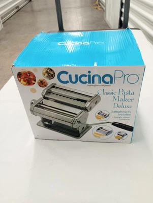 Cucina Pro Pasta Fresh Maker Machine Heavy Duty With 3 Attachments. New