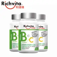 在飛比找遠傳friDay購物優惠-Richvita利捷維 有酵維生素B群+C錠(60錠/瓶) 