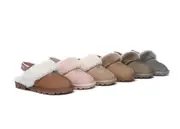 AUSTRALIAN SHEPHERD® 2-Way Style UGG Slippers Sheepskin Wool Removable Strap Slingback Suzie ll - Hazelnut / AU Ladies 5/6 / AU Men 3/4 / EU 36/37