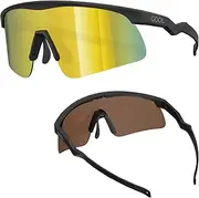[Living out your qool time] QOOLTIME Z87 Cycling Sports Sunglasses Men Women Youth, Pickleball Running Baseball