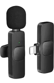 Wireless Lavalier Microphone for iPhone, Auto-Syncs Noise Reduction Plug-Play La