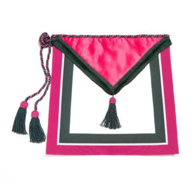 Royal Order of Scotland Member Apron (Light Red - Green Tassel)