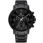 Tommy Hilfiger Men's Watch 1710383, Black/Silver Stainless Steel, 50M Water.