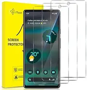 GiiYoon-3 PACK Screen Protector for Google Pixel 6A Tempered Glass [HD Full Coverage] [Easy Installation] [Round Edge] [Scratch Resistant] [9H Hardness] Protective Film