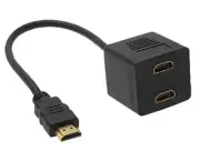 ASTROTEK HDMI Splitter Cable 15cm - v1.4 Male to 2x Female Amplifier Duplicator
