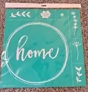 Chalk Couture Transfer Size D | RUSTIC HOME WREATH | flowers NEW 18x18 stencil