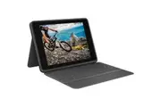 Logitech Rugged Folio Rugged Keyboard/Cover Case (Folio) Apple iPad (10th Generation) Tablet - Graphite - Drop Resistant, Spill Resistant, Spill Dirt