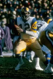 James Harris Los Angeles Rams drops back to pass v the Minnesota - 1974 Photo