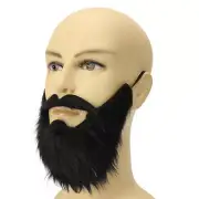 Costume Party MaleMan Halloween Beard Facial Hair Disguise Game BlackMustach wi