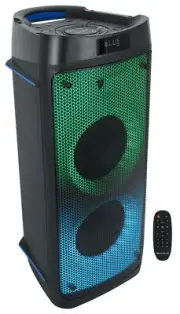 Rockville BASS PARTY 65 120w LED Bluetooth House Party Speaker System+Mic Input