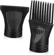 PLAFOPE Hair Dryer Nozzles Pack Diffuser Comb Attachment Plastic Heat Resistant for Blow Dryer