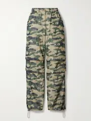 [HALFBOY] HALFBOY - Camouflage-print Ripstop Straight-leg Cargo Pants - Army green - x large x large Green