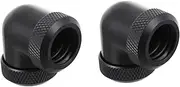 FUNNETOYU 2pcs Rotary Brass Fitting for Computer Water Cooling Systems Angled Connector Leak and Corrosion Resistant and Practical Adapter