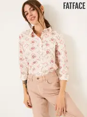 FatFace Olivia Multi Tile Patch Geo 100% Cotton Long Sleeve Shirt (E80145) | $106