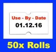 NEW USE BY DATE PRICE PRICING GUN TAGS LABELS x 50 ROLLS