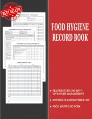 Food Hygiene Record Book: Food Temperature Log Book with Inventory Count | Kitch