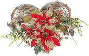 EPIGEIST 1Pc Shaped Christmas Wreath Pendant Plant Door Decor Festival Hanging Decoration for Indoor Outdoor Use Xmas Scene Accessory for Home Entryway