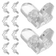 10 Pcs Transparent Corner Code Fixed Angle Brackets for Case Clear