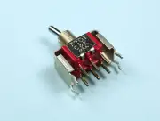 2pcs C&K #7201 Toggle Switch, Epoxy Sealed, DPDT, 2A @ 250vac, 5A @ 120vac