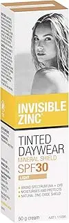 Invisible Zinc Tinted Daywear SPF30+ Light Sunscreen, 50g