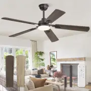 52" Ceiling Fans with Lights, Oil Bronze Farmhouse Ceiling Fan with Remote, Rust